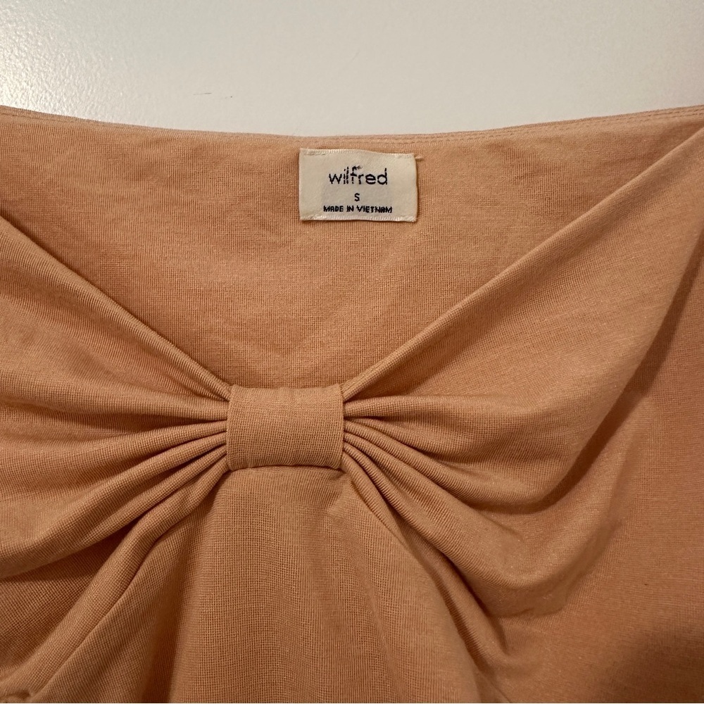 Aritzia Wilfred Sonnet Tan Long Sleeve Top Size Small Women’s - Picture 7 of 10